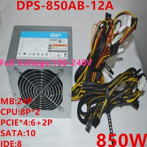 New PSU For Delta 850W Power Supply DPS-850AB-12A