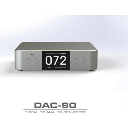 New DAC90 fully balanced USB/optical/coaxial/Bluetooth DAC digital decoder AK4490 supports DSD remote control with display