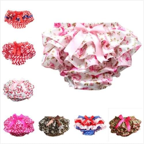 Baby Bowknot Ruffle Bloomers shorts Cute Baby Diaper Cover Newborn Shorts Summer Toddler Ruffled Pants PP Nappy shorts Clothing
