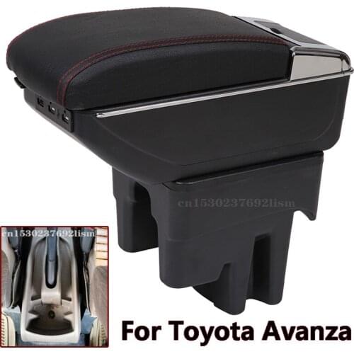 For Toyota Avanza armrest box 2016 armrest universal car center console modification accessories double raised with USB