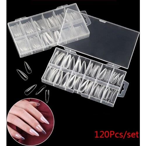 120Pcs Poly Nail Gel Nail Dual Forms Finger Extension UV Builder Nail Tips Tools