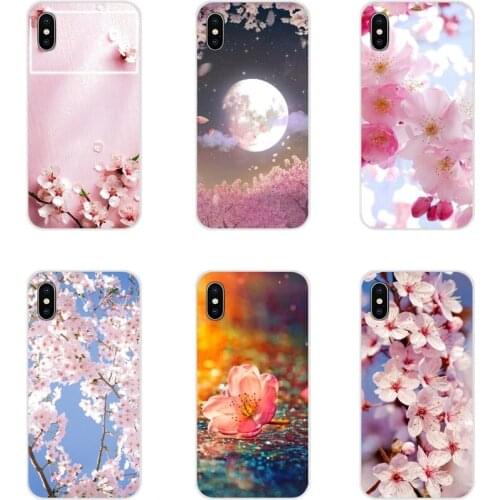 Romantic Japan Sweet Cherry Blossom For Motorola Moto X4 E4 E5 G5 G5S G6 Z Z2 Z3 G3 G2 C Play Plus Transparent Soft Cases Covers