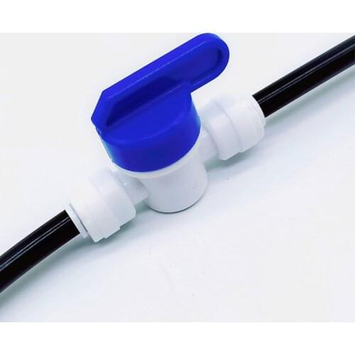 1 pcs 1/4 inch (6.35mm) fast connection straight valvue water control for Water Purifiers misting system