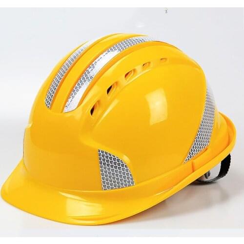 Working Reflective Helmet Five-ribbed Breathable Abs Summer Breathable Security Anti-impact Lightweight Helmets Protective Hat