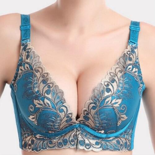 Sexy Push Up Bras For Women Underwear Super Women Double Push Up Bras Women Push Up Bra Lace Invisible Convertible Gather Bras