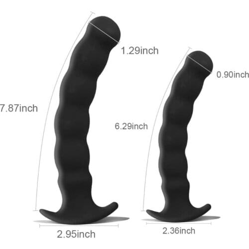 Threaded Silicone Plug G-Spot Prostate Stimulation Dilatation Butt Plug Masturbator Couples Foreplay Flirt Toy 68UD