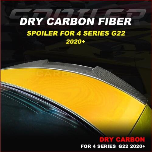M4 Style rear spoiler for 4 Series G22 F32 F36 F82 Dry Carbon Fiber Rear Spoiler Boot Wing for bm w 4 series G22 2020