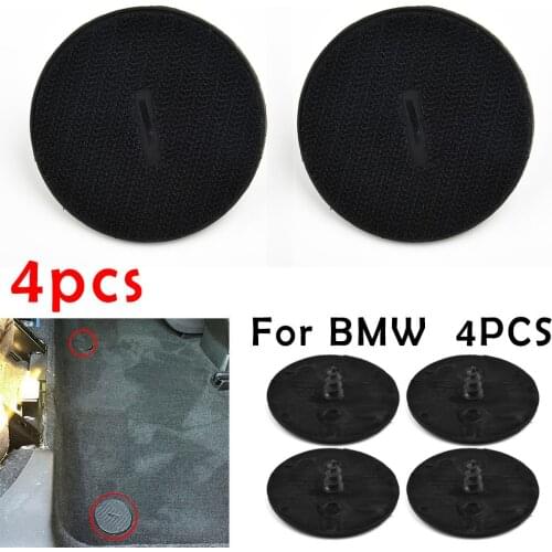 07149166609 Floor Mat Clips 4Pcs Black Fixed Car Carpet For BMW And Mini Cars- Carpet Fixings PVC Durable