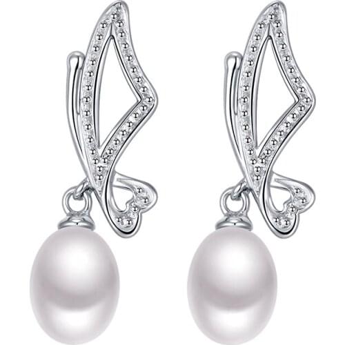 Sinya silver pearl stud earrings for women lover Mum best gift in christmas new years wedding brand new jewelry 2018 New arrival