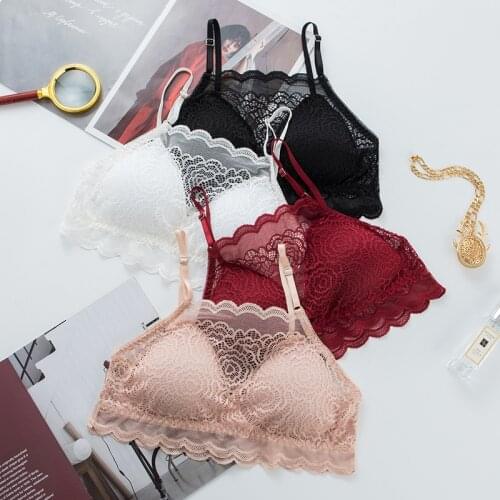 Linbaiway Women Bralette Tops 2021 Push Up Lace Bras Lingerie Crop Tops Underwear Tube Tops Female Wire Free Brassiere