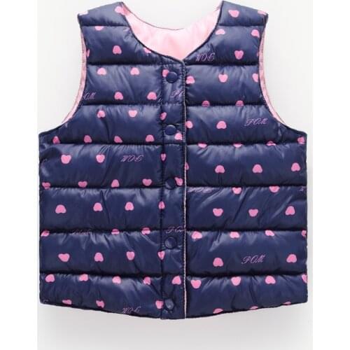 Baby Girl Winter Clothes Fashion Cotton Kids Baby Vest Top Waistcoats Printed Spring Autumn Outerwear Children Warm Vest Coat