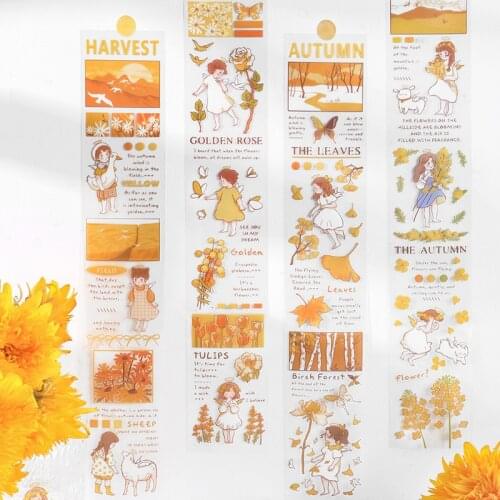 16pcs/LOT Golden Village series stationery sticker Creative decoration DIY shared outfit tape PET sticker
