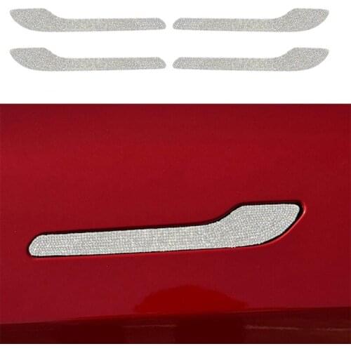4x for T-esla Model 3Y Car Door Handle Paint Scratch Protector Sticker Auto Doors Handles Scratch Cover Guard Protective