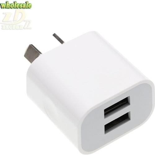 AU Plug 2 USB 2USB Ports Mobile Phone Charger DC 5V 2A Output Power Adapter Used for iPhone iPad Samsung HTC Phone Tablet PC 100
