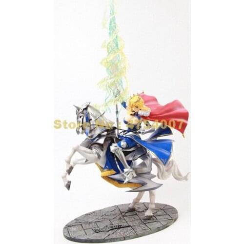 Anime fate / stay night saber lance white riding horse action figure pvc collection model 45cm Toy