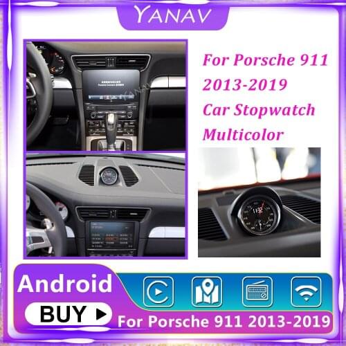 Car Stopwatch For Porsche 911 2013-2019 Interior Center Dashboard Clock Compass Time Electronic Meter Clock Accessional Chrono