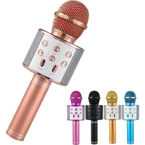 Bluetooth Karaoke Microphone Wireless Microphone Professiona Speaker Handheld Microfone Player Singing Recorder Mic