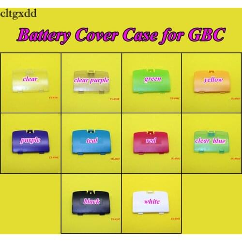 Cltgxdd 10 Colors Optional Battery Covers Case Replacement for Gameboy Color for GBC Housing Back Door