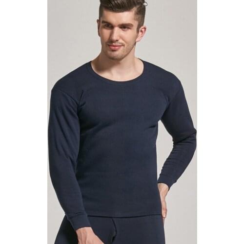 Hot Sale Mens Winter Thermal Underwear Sets Thick Plus Velet Long Johns Man Long Sleeves Solid Color Underwear Sets