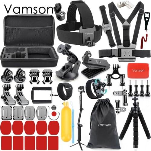 Vamson Accessories for Gopro Hero 7 6 5 4 Set Kit Wrist Strap Adapter Mount Floaty Bobber for Xiaomi for Yi 4K Camera VS163