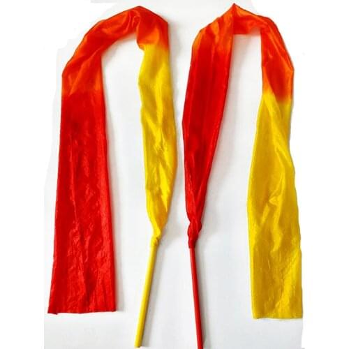 Polyester Kids size Throwing Streamer for Belly Dancing Child Multicolor Ribbon Streamers 1.5M/2M long Stage Performance Props