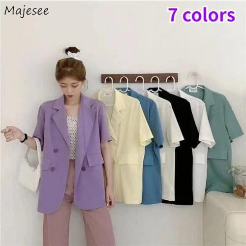 Женские пиджаки с коротким рукавом Majesee China At AliExpress