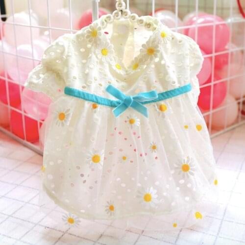 Lovely Summer Pet Dog Cat Cooling Skirt Small Princess Dress Kawaii Puppy Kitten Clothes Skirt Clothing Beautiful Cat Dress