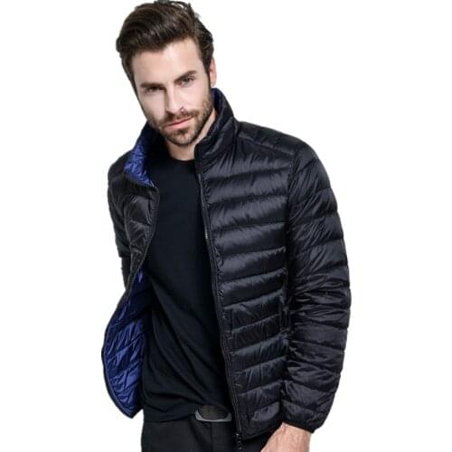 Shanghai Story Mens Ultra Light Reversible Packable Down Puffer Jacket