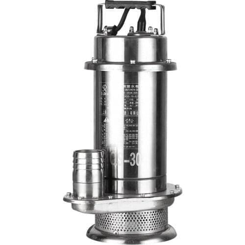 Stainless Steel 0.55KW Submersible Pump High Pressure Water Pump with 18M Lift Max