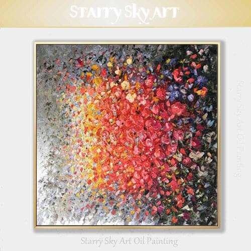 Excellent Artist Hand-painted High Quality Colorful Abstract Oil Painting on Canvas Pop Fine Art Knife Abstract Acrylic Painting