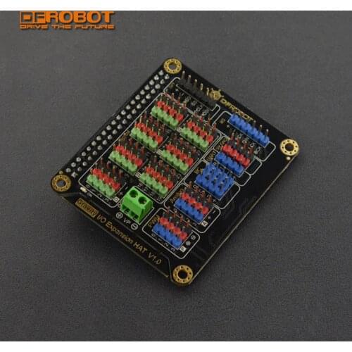 DFRobot IO Expansion HAT for Raspberry Pi 4B 3B+ with digital analog port PWM IIC UART SPI IIS support Gravity Sensor module