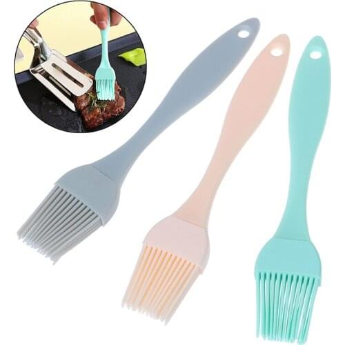 Silicone Basting Brush High Heat Resisting Liquid Oil Honey Brush BBQ Utensil Cake Baking Brush DIY Silicone Tools