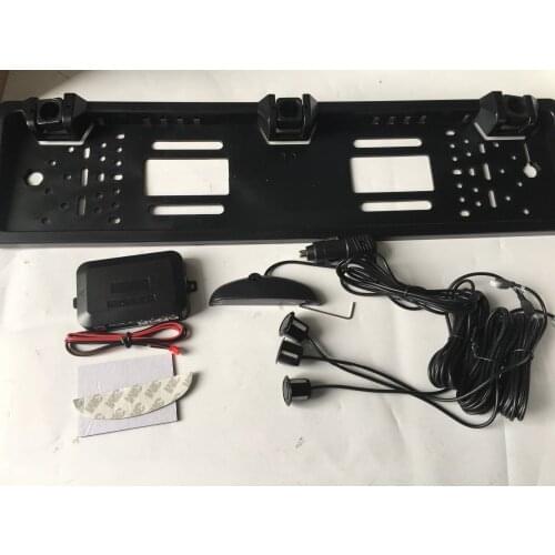 Automobiles european License Plate Parking rear camera system wireless 3 radar w LED frame Plate Holder Exterior Accessories