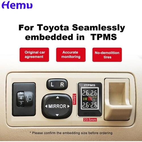 For Honda/Toyota/Nissan/Mazda special-purpose Solar Power Car Tire Pressure Monitor System Warning TPMS With 4 Sensors