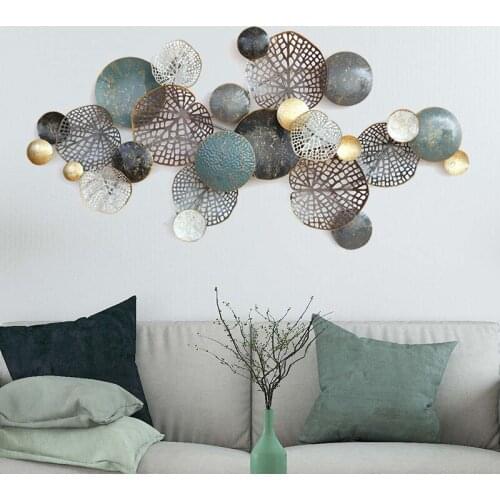 Nordic luxury living room wall decor modern restaurant wrought iron 3D wall stickers sofa porch wall hanging Crafts mx6031140