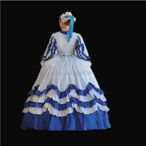 Tailored!NEW Royal 18 Century French Duchess Retro medieval Renaissance Reenactment Theatre Civil war Victorian dress HL-324