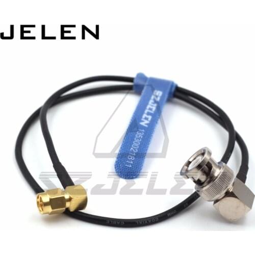 Ultra-soft SDI video signal cable, camera monitor SDI line, BNC plug to SMA plugs elbow, SDI pigtail. Camera RF coaxial cable
