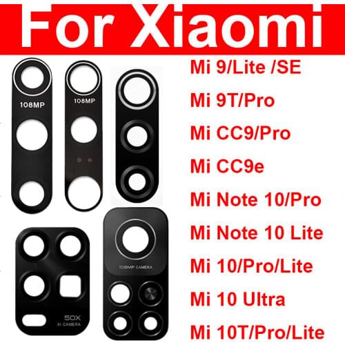 Rear Back Camera Glass Lens with Adhesive Sticker Glue For Xiaomi Mi 9 Lite 9se 9T 9TPro CC9 CC9e Replacement Parts