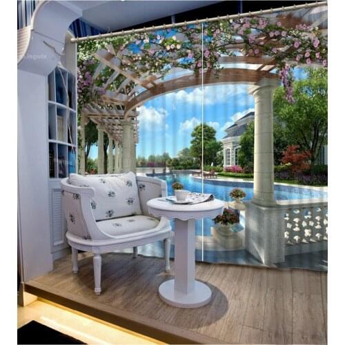 3d window curtains blackout pavilion curtains custom sheer curtains for living room bedroom hotel