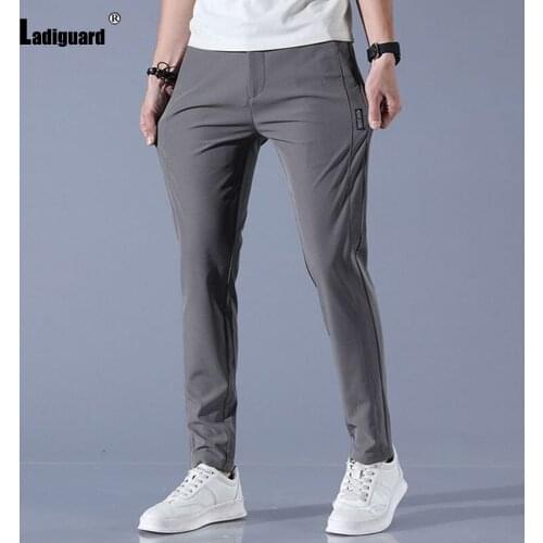 Ladiguard Plus Size Mens Casual Pants Latest Autumn Pantalon Male Streetwear Fashion Zipper Pockets Trouser Outdoor Leisure Pant