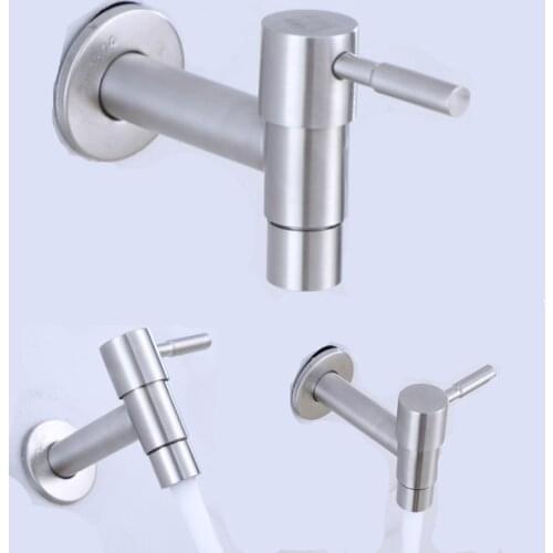 1PC 304 Stainless Steel T-word Shaped Washing Machine Water Faucet Hot Modern Garden Fast Open Faucet/ Wall Mounted Taps Bibcock