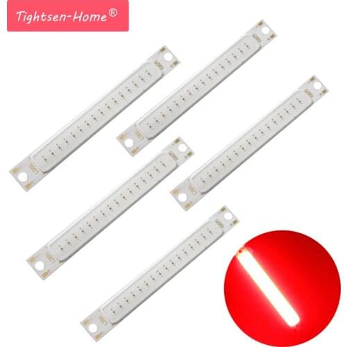 10PCS 62x8mm LED COB Strip flashlight lamp 1W 2V- 2.7V DC Red COB LED Light source for DIY Work Bicycle LED COB Lights