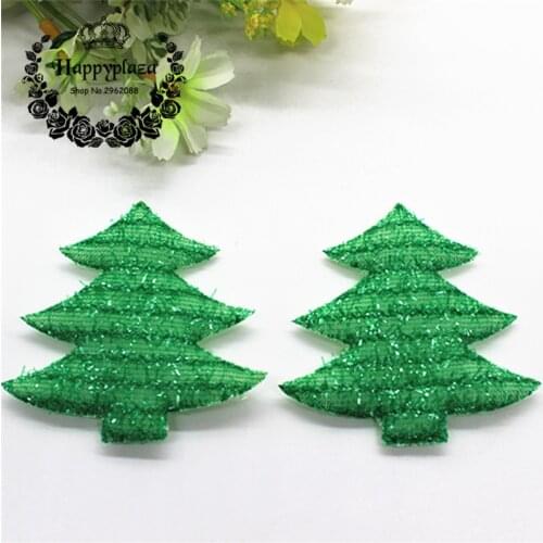 10pcs Christmas Tree Patches 6.0*6.3CM DIY Clothing Patch Applique DIY Accessory Sewing Supplies