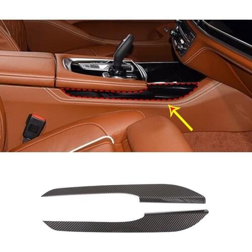 2 Style For BMW 7 Series G11 G12 2017-2020 ABS Chrome/Carbon Fiber Car Interior Central Control Side Decoration Accessories