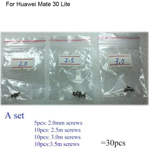 30PCS a set Silver Screw For Huawei Mate 30 Lite mainboard motherboard Cover Screws Repair Parts For Huawei Mate 30Lite