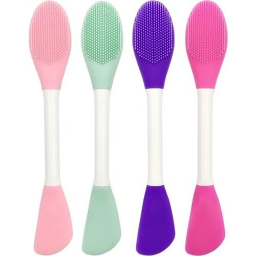 5pcs Facial Cleaning Brush Double Sides Face Applicator Silicone Mask Brush Silicone