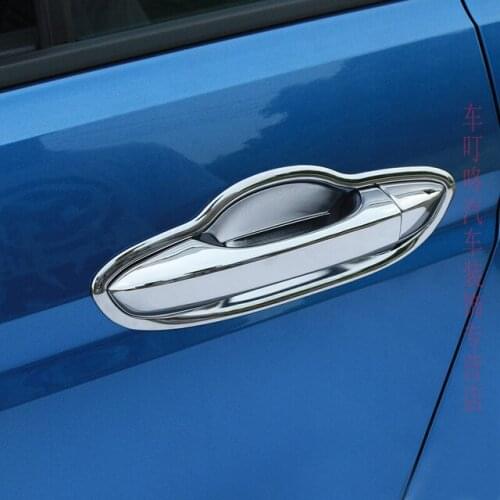 For Touran 2016 2017 2018 2019 ABS Plastic Car Door protector handle Bowl Cover Trim accessories car styling 8pcs