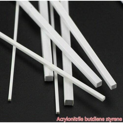ABS Square Stick DIY Model Material Plastic Square Bar Material Building Model Material DIY Accessories Cutting Supplies