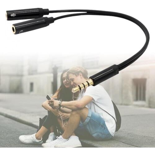 3.5mm Audio Splitter Cable for Computer Jack 3.5mm 1 Male to 2 Female Splitter AUX Cable Headset Splitter Adapter