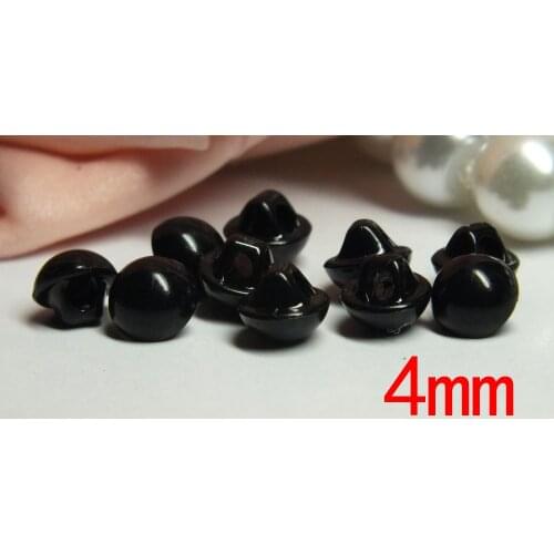 Free shipping!!! 50pairs black half round animal doll eyes